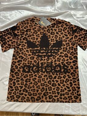 Inspired Brown Leopard Print Logo Tee